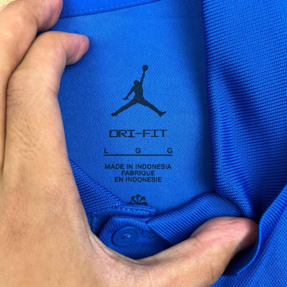 Air Jordan Florida Gators Dri-FIT Polo Shirt Men Large Blue Jumpman NCAA New L